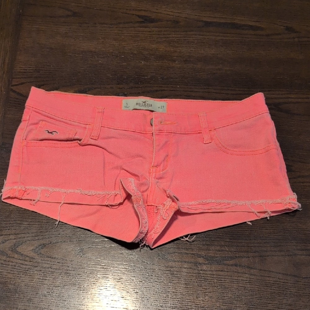 Hollister Women's Vibrant Pink Jean Shorts